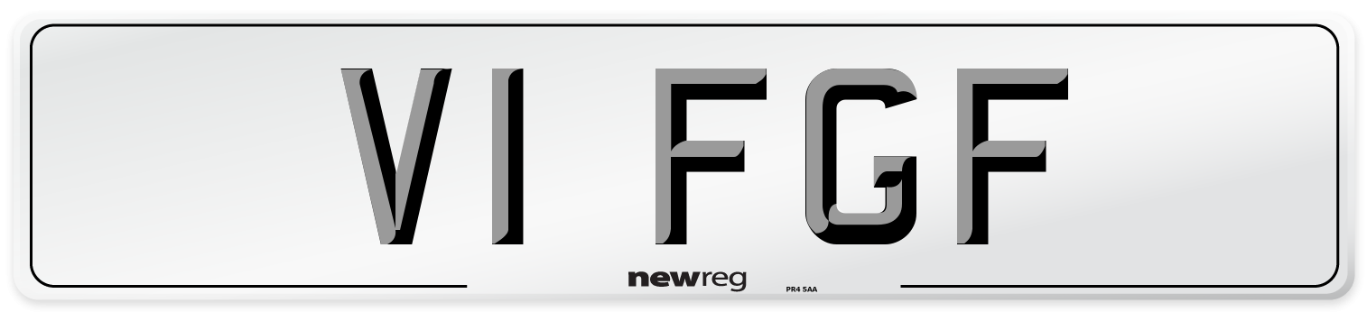 V1 FGF Number Plate from New Reg